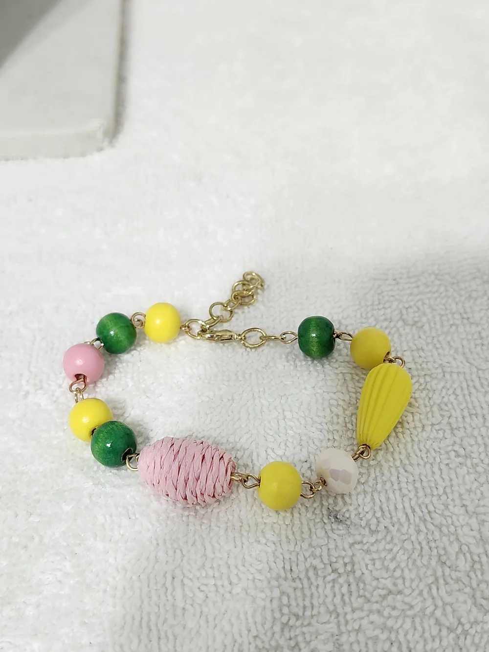 Colorful Beaded Necklace & Bracelet Set Multicolor Vibrant Statement Easter New